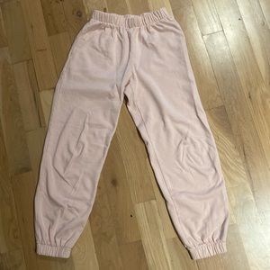 Light pink Brandy Melville cuffed sweatpants